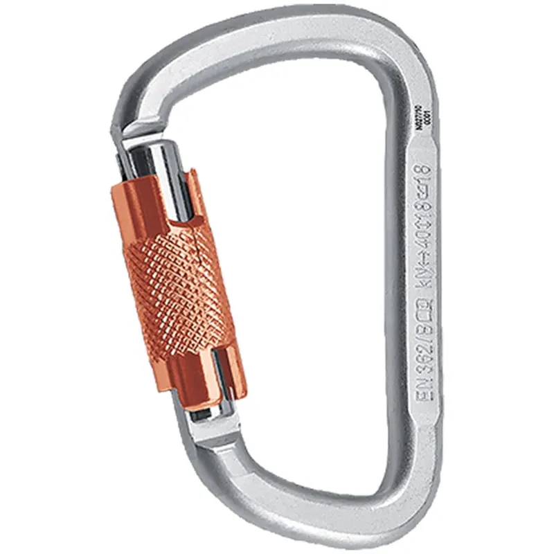 Rock Empire Steel D KL-2T ocelová Twist Lock karabina stříbrná Aktuální