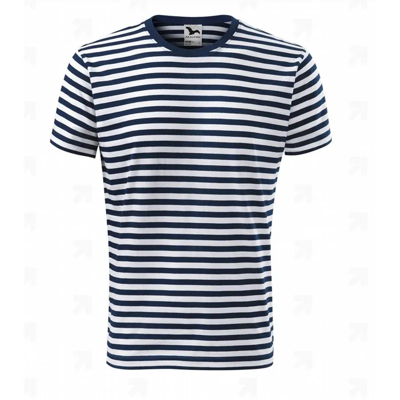Sailor pruhované triko krátký rukáv navy blue L Poslední Šance