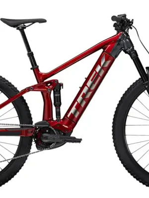 Cenová Bomba Celoodpružené elektrokolo Trek Rail 5 Deore 625W Crimson/Lithium grey - Půjčovna