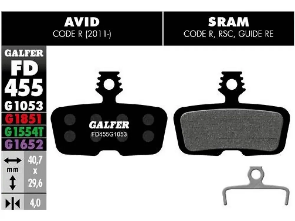 Brzdové destičky Galfer Sram/Avid FD455 Časově Omezené