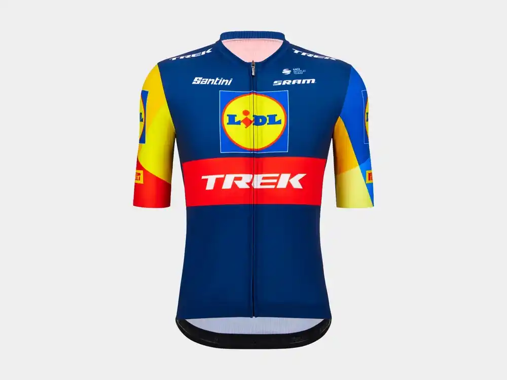 Cenová Bomba Cyklodres Trek Lidl Santini navy blue/yellow