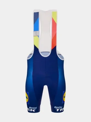 Cyklistické kraťasy Trek Lidl Santini Bib navy blue/yellow Vrácení Zdarma