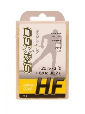 Cenově Výhodný SKIGO HF Yellow / C242, +20°C až -1°C, 45 g, skluzný vosk