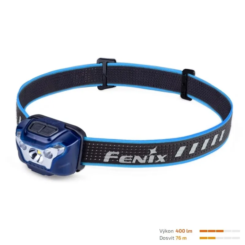 FENIX HL18R, 400lm / 76m, modrá, nabíjecí čelovka Speciální Cena
