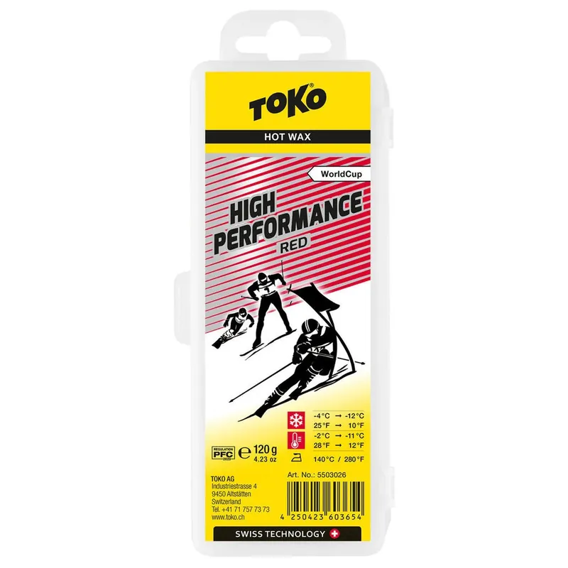 Novinka TOKO High Performance Red, -4°C až -12°C, 120 g, skluzný vosk