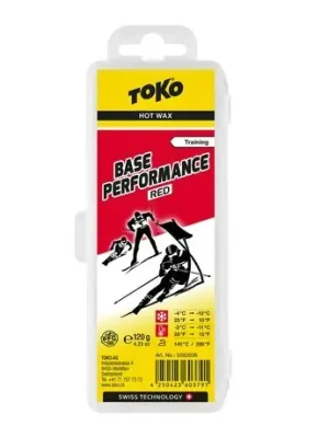 Top Prodej TOKO Base Performance Hot Wax Red, -2°C až -11°C, 120 g, skluzný vosk