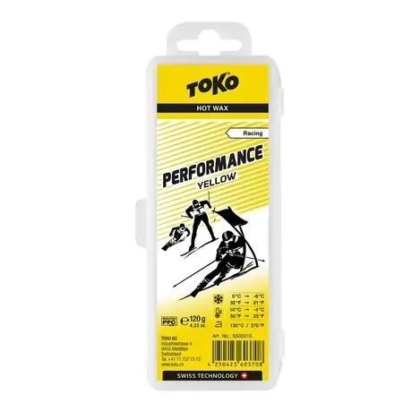 Autentický TOKO Performace Yellow/Žlutý, +10°C až -4°C, 120g