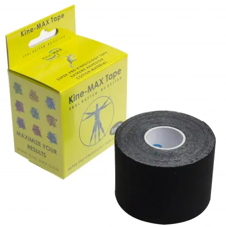 Koupit Online KINE-MAX TAPE SUPER-PRO COTTON - KINESIOLOGICKÝ TEJP - ČERNÝ