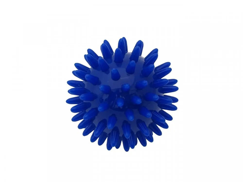 KINE-MAX PRO-HEDGEHOG MASSAGE BALL - MASÁŽNÍ MÍČEK JEŽEK 6CM - MODRÝ Sezónní Sleva