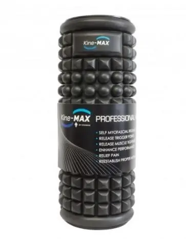KINE-MAX PROFESSIONAL MASSAGE FOAM ROLLER - MASÁŽNÍ VÁLEC - ČERNÝ Nejlepší Cena