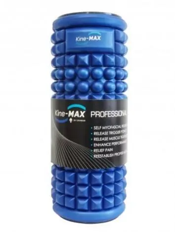 KINE-MAX PROFESSIONAL MASSAGE FOAM ROLLER - MASÁŽNÍ VÁLEC - MODRÝ Nejprodávanější