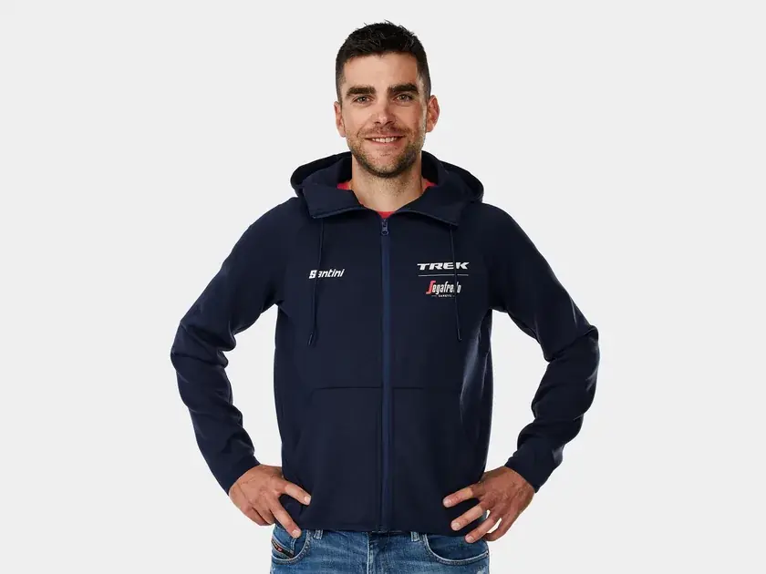 Pánská týmová bunda s kapucí Santini Trek-Segafredo XXL modrá Akce