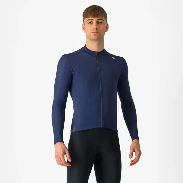 Castelli Espresso Thermal Jersey L modrá Nízká Cena