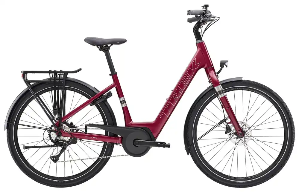 Trek Verve+ 1 Lowstep L tmavě červená Speciální Cena