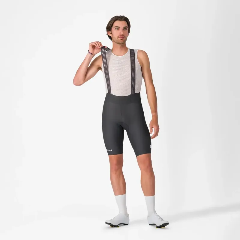 Zlevněný Castelli Kalhoty s laclem Espresso 3XL šedá