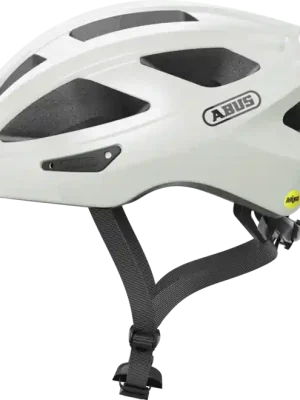 Cenová Bomba Silniční cyklistická helma Abus Macator Mips Pearl White - bílá - Velikost L