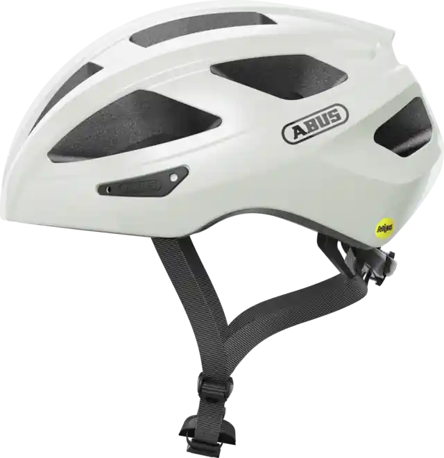 Cenová Bomba Silniční cyklistická helma Abus Macator Mips Pearl White - bílá - Velikost L