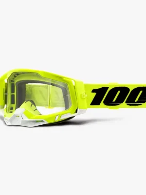 Ověřený Sjezdové brýle 100% RACECRAFT 2 Clear Lens - zelenožluté