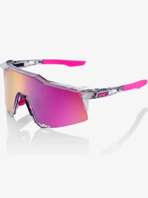 Brýle 100% SPEEDCRAFT - Polished Translucent Grey - Purple Multilayer Mirror Lens Cenová Bomba