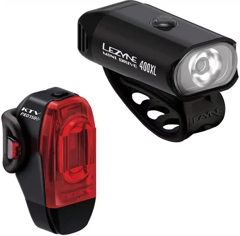 Značkový Lezyne set svetiel MINI DRIVE 400XL/KTV DRIVE PRO+