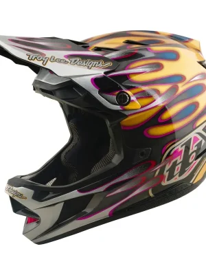 Levný TLD HELMA D4 CARBON MIPS OVERSPRAY GOLD / BLACK (13903000) - Velikost L